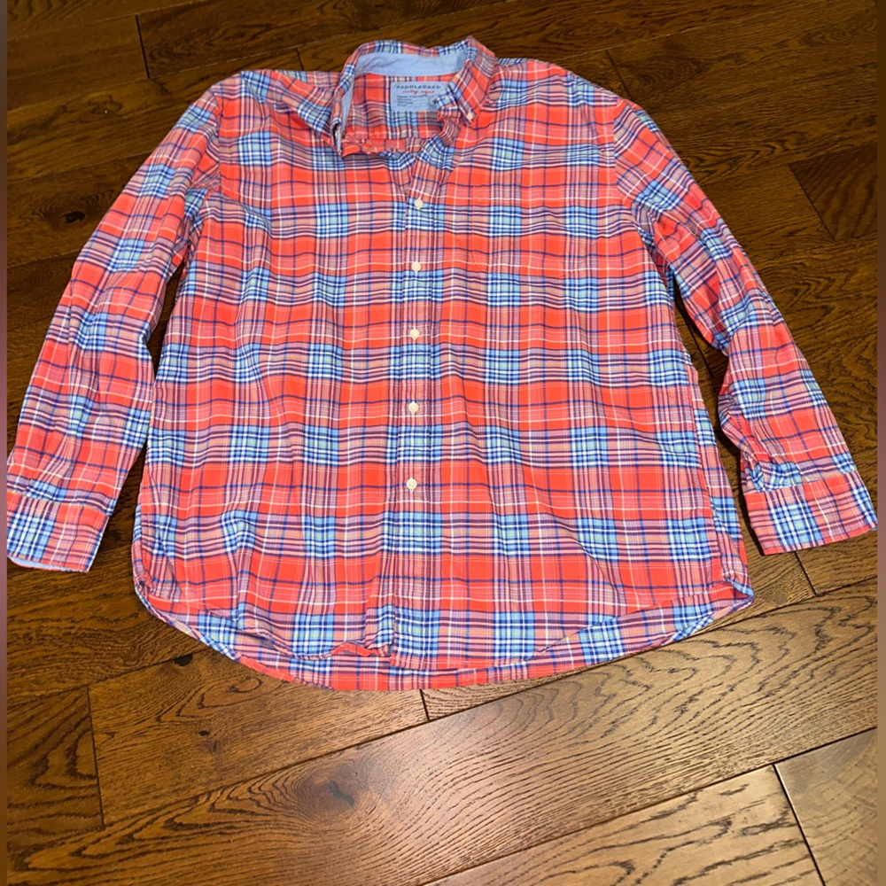 Saddlebred Long Sleeve Plaid Vintage Oxford size X-Large